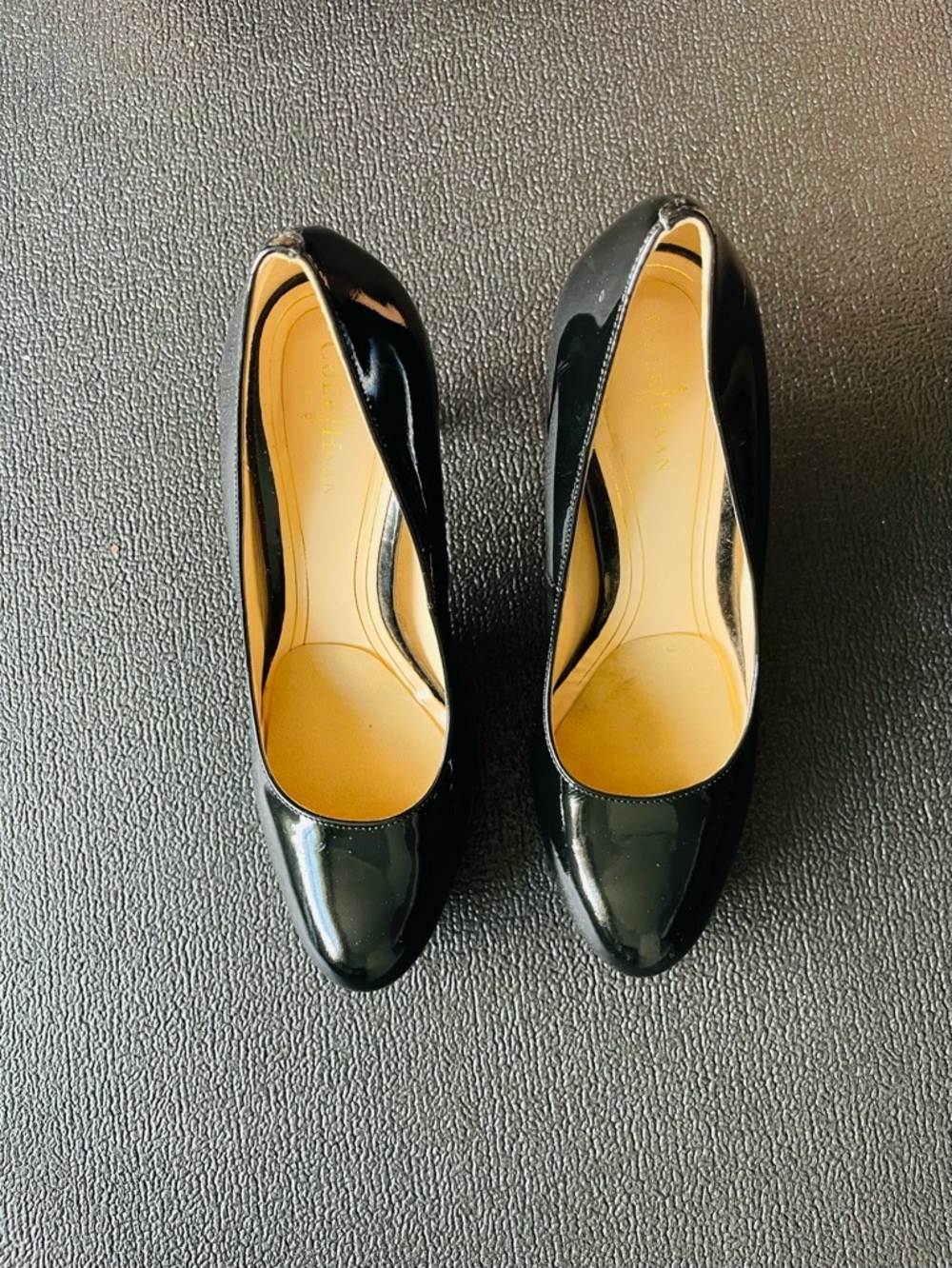 Cole Haan NikeAir Shiny Black Patent Leather Heels